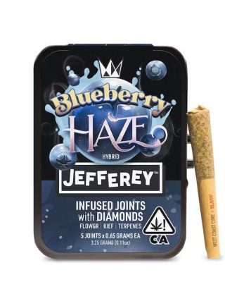 Buy Blueberry Haze - Jefferey Infused Joint .65g 5 Pack