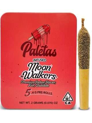 Paletas Strawberry Fields - Moonwalkers Infused Pre-Rolls 5-Pack (2g)