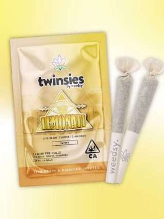Twinsies - Lemonati 1G Live Resin & Diamond Infused Mini Pre-Rolls